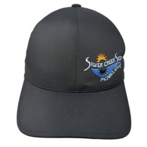 Silver Creek Seed Picabo Idaho Fitted Hat Black Medium Flexfit Delta